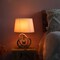 Quickway Imports 16 Ceramic Table Lamp, with Reflecting Silver and Pink Circular Stand and White Cotton Lampshade QI004587 - alternate 2